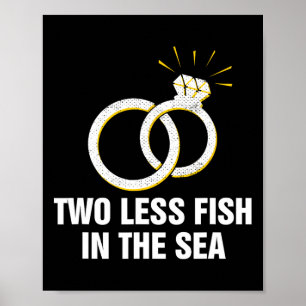 Poster Deux Poissons De Moins Dans La Mariée Mariage De L
