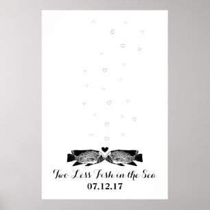 Poster Deux Poissons de moins dans la mer Empreinte d'ima