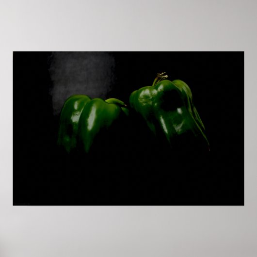 Poster Deux poivrons verts wapcna (Devant)