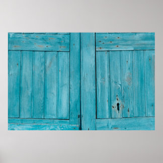 POSTER DEUX PORTES EN BOIS GRIS