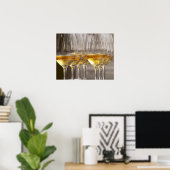 Poster deux rangées de verres de dégustation de vin avec  (Bureau à domicile)