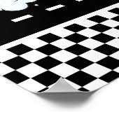 Poster Deux rapide rouge rétro course voiture garçon foss (Coin)