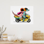 Poster Deux Rapporteurs De Dessins De Cartoon Montent Sur (Cuisine)