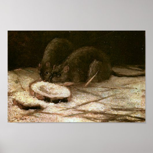 Poster Deux Rats Van Gogh Art (Devant)