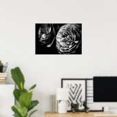 Poster deux roses (Bureau à domicile)