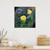 Poster deux roses jaunes (Cuisine)