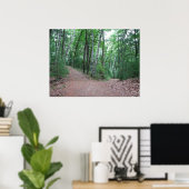 Poster Deux Routes Divergées Dans Un Bois Jaune (Bureau à domicile)