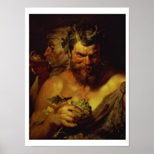 Poster Deux satyres (huile sur le panneau)