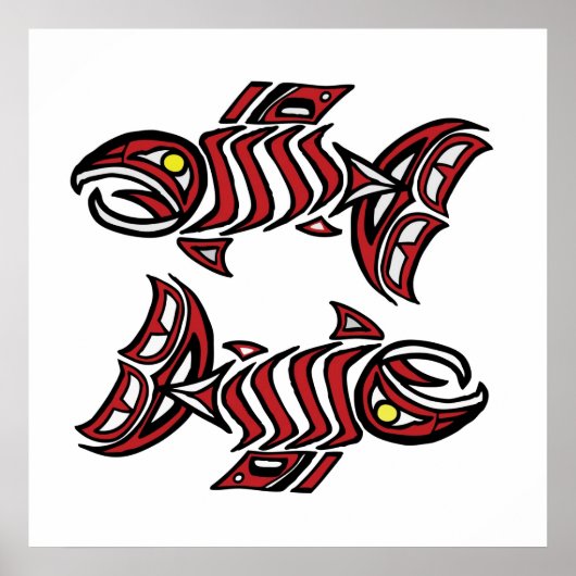 Poster Deux Saumons (Devant)