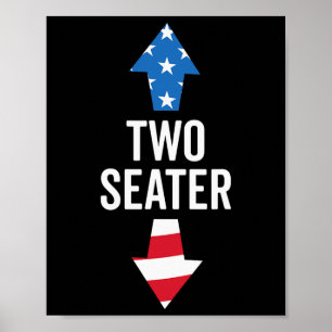 Poster Deux sièges Usa 4 Juillet 2024 White Trash Party A