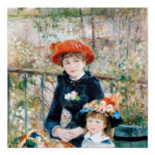 Poster Deux Sisters, On the Terrace Auguste Renoir
