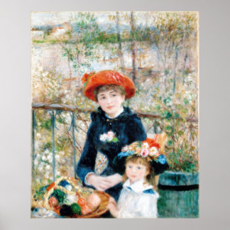 Poster Deux Sisters, On the Terrace Auguste Renoir