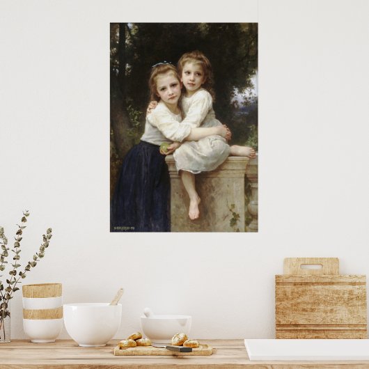 Poster Deux Soeurs 1901 Bouguereau (Cuisine)