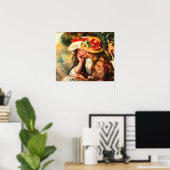 Poster Deux Soeurs - Deux Filles Lire (Bureau à domicile)