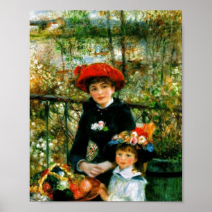 Poster Deux Sœurs sur la terrasse par Renoir