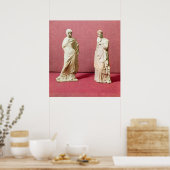 Poster Deux statues de femmes debout de Tanagra (Cuisine)