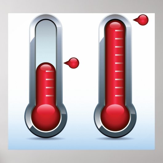 Poster Deux thermomètres (Devant)