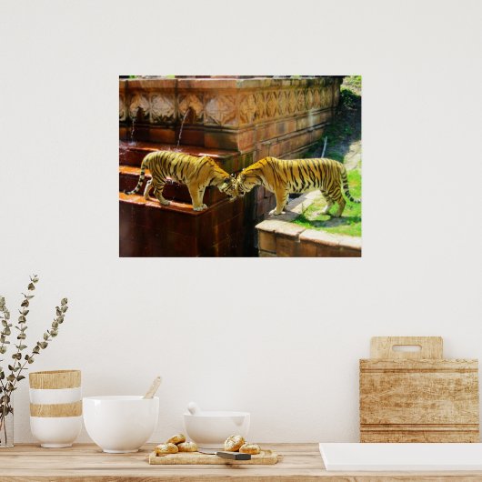 Poster Deux tigres (Cuisine)