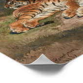 Poster Deux tigres en arrière | Rosa Bonheur (Coin)