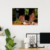 Poster Deux troncs de séquoia (Bureau à domicile)