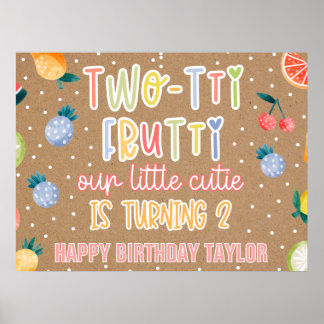 Poster Deux-tti Frutti- 2e Anniversaire sur le thème des