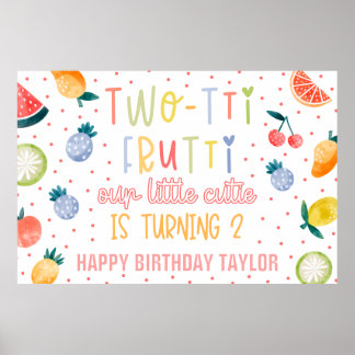 Poster Deux-tti Frutti Deuxième Anniversaire Papier