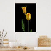 Poster Deux tulipes jaunes (Cuisine)