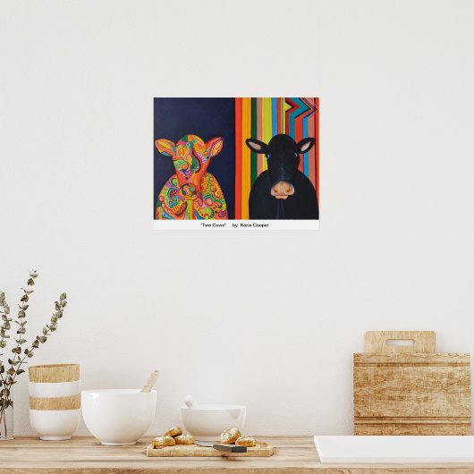 Poster Deux vaches (Cuisine)