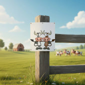 Poster Deux vaches de dessin