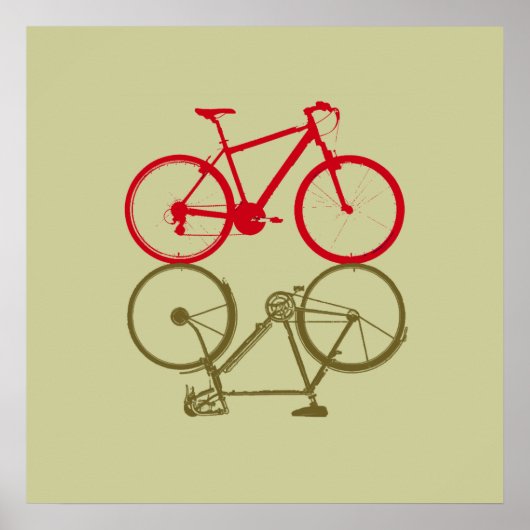 Poster deux vélos simples (Devant)