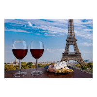 Deux verres de vin en café à Paris