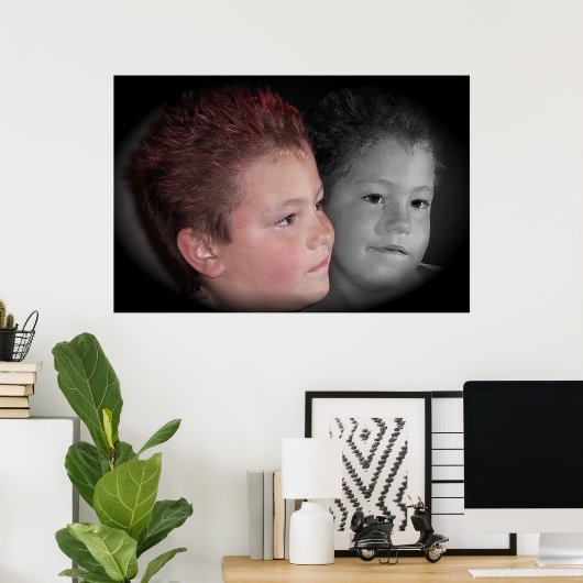 Poster Deux visages (Bureau à domicile)