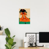 Poster Deux visages de la femme Abstrait (Bureau à domicile)