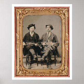 Poster Deux voleurs, assis avec des instruments (40050)