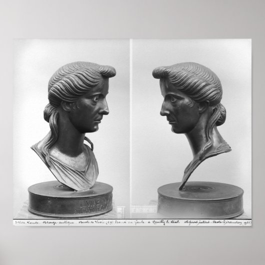Poster Deux vues d'un buste de Livia (Devant)