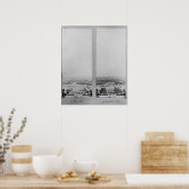 Poster Deux vues sur la construction de l'Eiffel 2 (Cuisine)