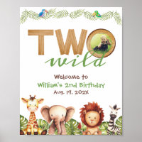 Deux Wild Safari Welcome Photo Wood 2e anniversair