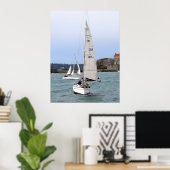 Poster Deux yachts de course (Bureau à domicile)