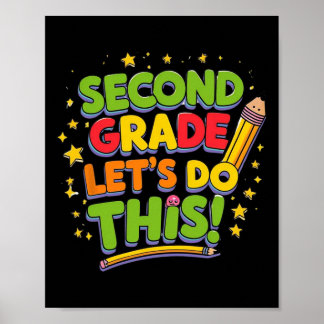 Poster Deuxième année Faisons ça à nouveau à l'école