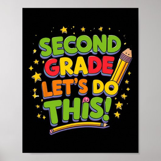 Poster Deuxième année Faisons ça à nouveau à l'école (Devant)