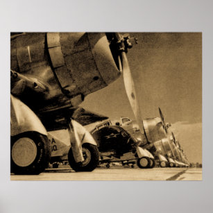 Poster Deuxième Guerre mondiale Douglas SBD Daunless Bomb