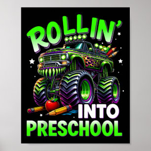 Poster Dévaler Vers La Maternelle Monster Truck Retour À