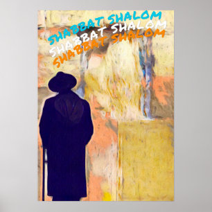 Poster Devant le mur shabbat shalom