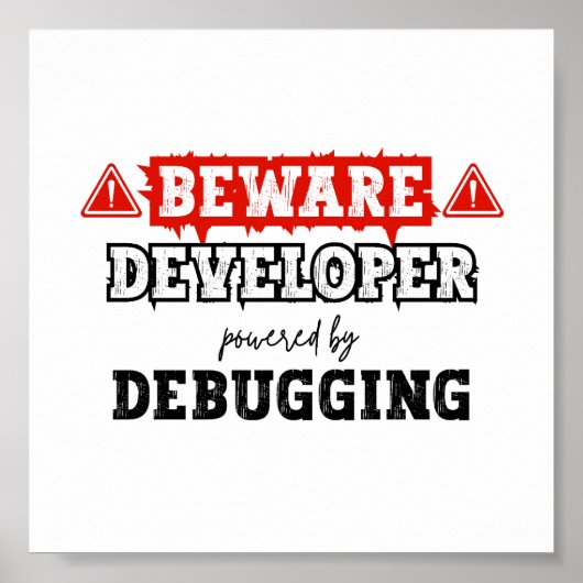 Poster Développeur optimisé par le débogage | Programmati (Devant)