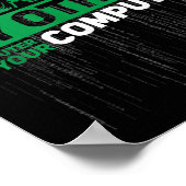 Poster Développeur Sysadmin Engineer Hacker Code d'admini (Coin)