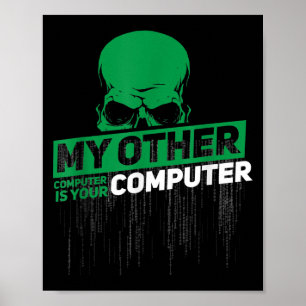 Poster Développeur Sysadmin Engineer Hacker Code d'admini