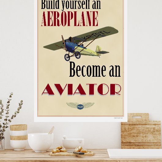Poster Devenez aviateur (Cuisine)