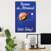 Poster Devenez un astronaute ! (Bureau à domicile)