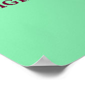 Poster Devenez une danseuse polyvalente Vert clair de mer (Coin)