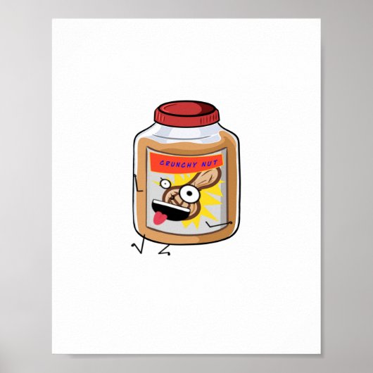 Poster Devenir fou, thème beurre de cacahuète (Devant)